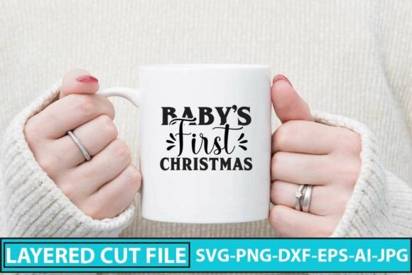 Baby’s First Christmas SVG Design for Crafts and Graphics