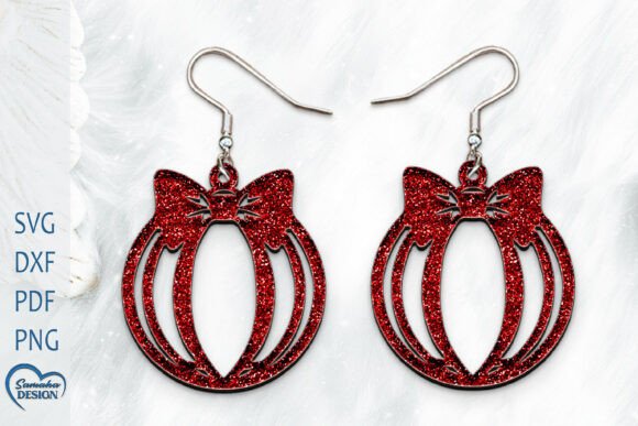 Christmas Ball Earrings: A Festive Laser Cut Design