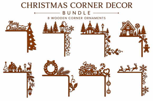 Christmas Door Corner SVG: Perfect for Winter Amp Laser Cutting