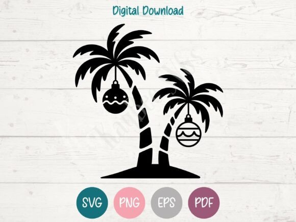 Christmas Palm Trees SVG PNG EPS PDF: A Festive Graphics Boost for Crafts