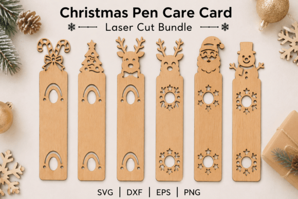 Christmas Pen Care Card SVG Bundle: A Winter Amp Laser Cutting Essential