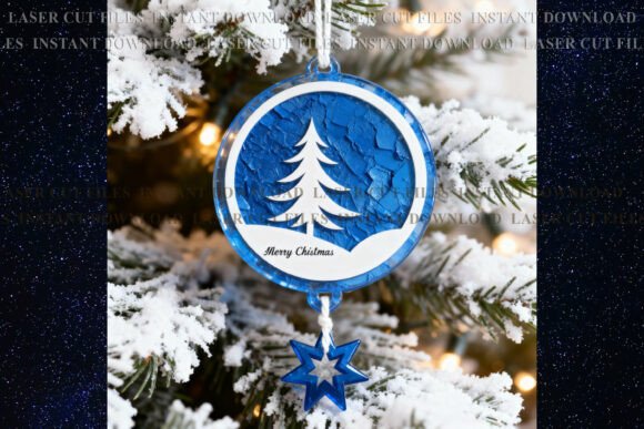 Christmas Tree Words Suncatcher Svg: A Festive Laser Engraving Graphics