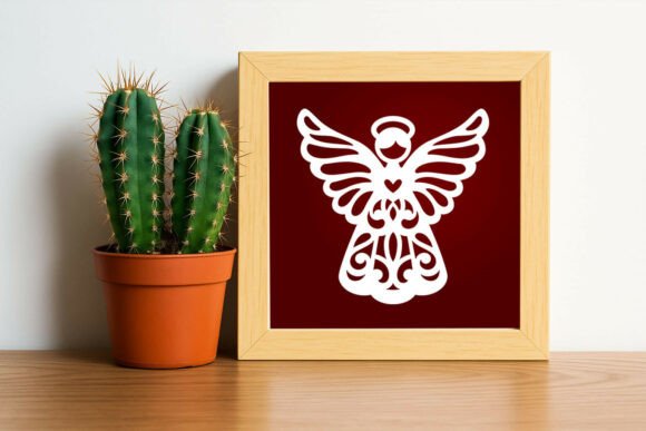 Elegant Christmas Angel Ornament for Graphics and Crafts