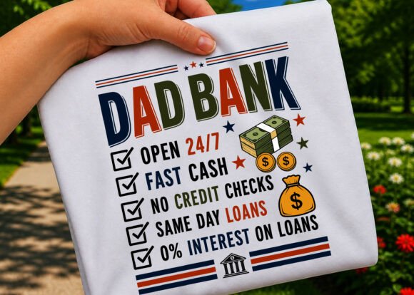 Funny Dad Bank Humor PNG for Creative Graphics