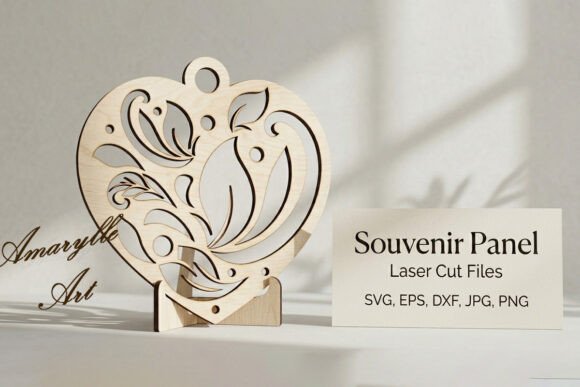 Ornate Heart Pendant SVG for Elegant Keychains and Branding