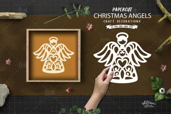 Papercut Christmas Angel Cut File: A Crafty Graphics Gem
