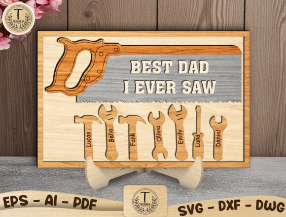 Perfect Father's Day SVG for Creative Laser Cutting