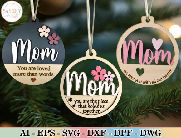 Perfect Mom Ornament SVG for Mother's Day Laser Cutting