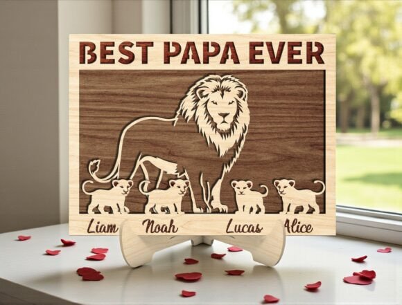 Personalized Best Papa Ever SVG: Perfect for Father's Day Laser Cutting