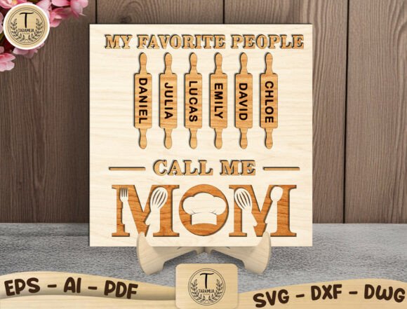 Personalized Mom Kitchen Sign: A Laser Cut Home Decor Gem