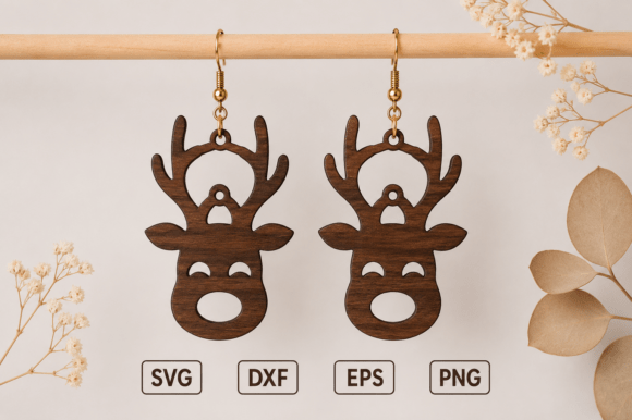 Reindeer Dangle Earrings: A Winter Amp Laser Cutting Gem