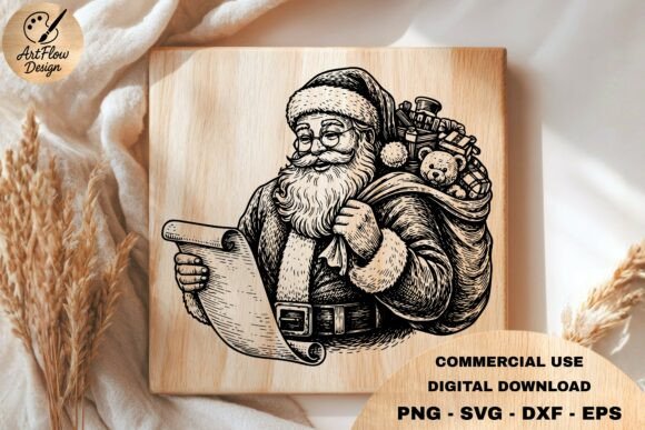 Santa Christmas List SVG: A Festive Embroidery Delight