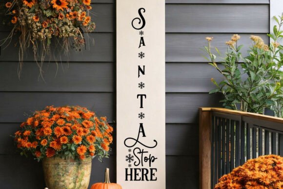 Santa Stop Here SVG: A Festive Graphic for Local Brands