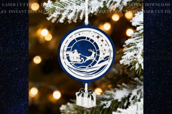 Santa Words Christmas Suncatcher Svg: A Festive Graphics Asset for Laser Engraving