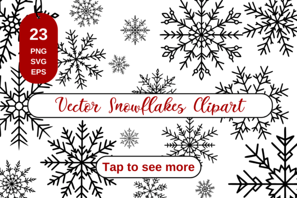 Vector Snowflakes Clipart: A Versatile Graphics Asset
