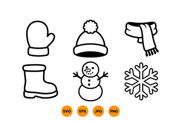 Winter SVG Icon Clipart: A Festive Addition to Your Graphics and Illustrations